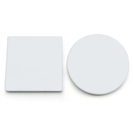 White coasters square and round
