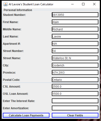 Image of GUI output